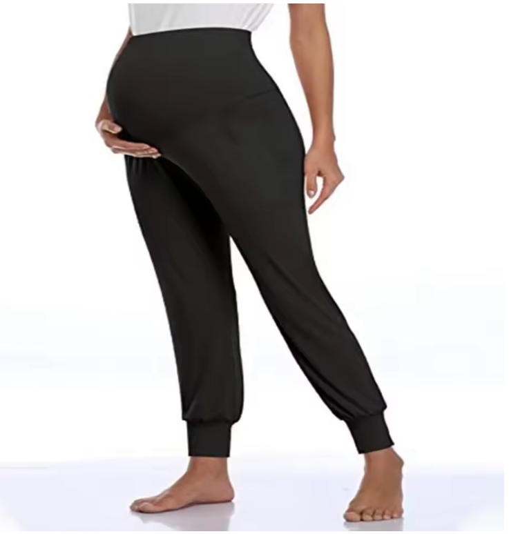 Zwangerschaps Joggingbroek High Waist – Stretch Broek met Zakken