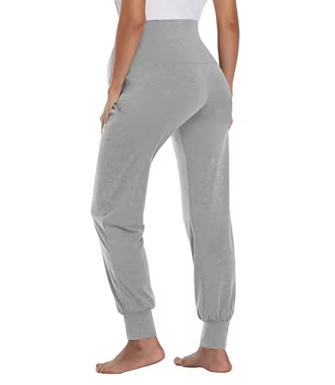 Zwangerschaps Joggingbroek High Waist – Stretch Broek met Zakken