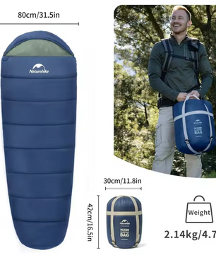 Mummy Slaapzak – Warme Katoenen Camping Slaapzak voor Volwassenen, Comfortabel en Isolerend