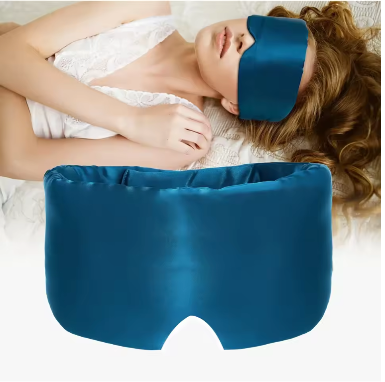 Zijden Slaapmasker – Lichtblokkerend Oogmasker voor Comfortabele Slaap en Reizen