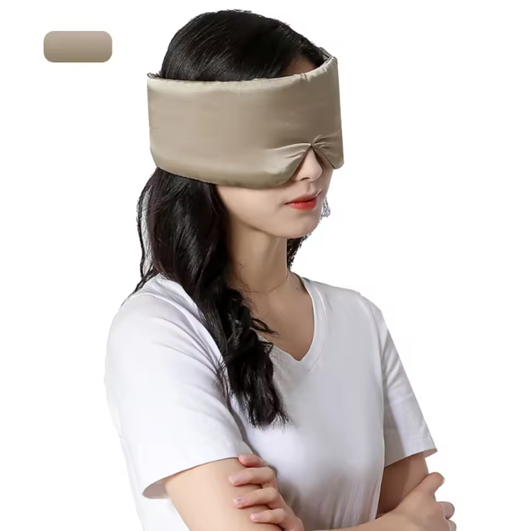 Zijden Slaapmasker – Lichtblokkerend Oogmasker voor Comfortabele Slaap en Reizen