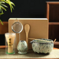 Japanse Matcha Thee Set 6-delig – Complete Set met Bamboe Klopper en Kom