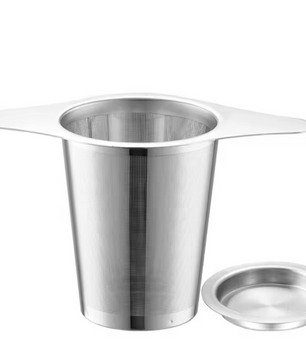 RVS Theefilter met Dubbele Handgreep – Fijnmazige Theezeef voor Losse Thee