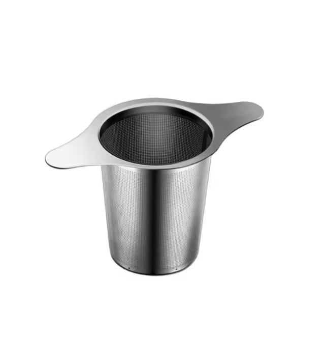 RVS Theefilter met Dubbele Handgreep – Fijnmazige Theezeef voor Losse Thee