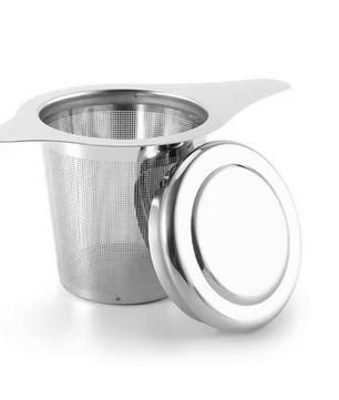 RVS Theefilter met Dubbele Handgreep – Fijnmazige Theezeef voor Losse Thee