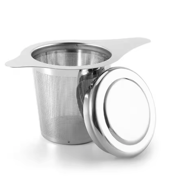 RVS Theefilter met Dubbele Handgreep – Fijnmazige Theezeef voor Losse Thee