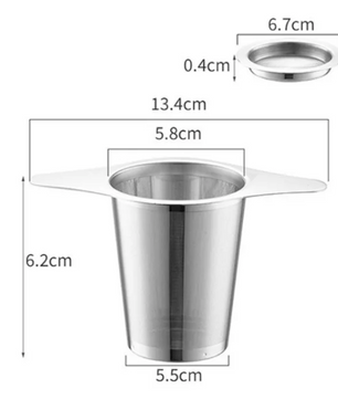 RVS Theefilter met Dubbele Handgreep – Fijnmazige Theezeef voor Losse Thee