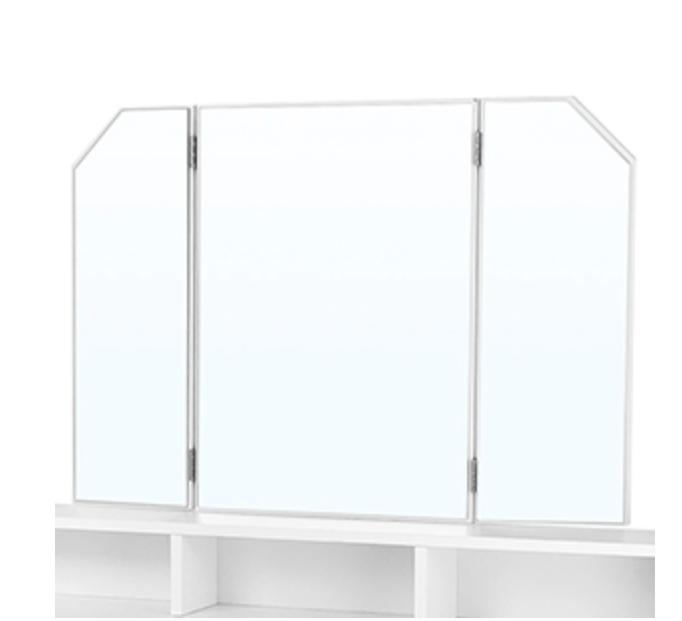 Kaptafel met Klapspiegel – Make-up Tafel met 2 Lades en Opbergvakken