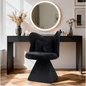 Draaibare Make-up Stoel met Vlinderrug – 360° Vanity Chair PU Leer