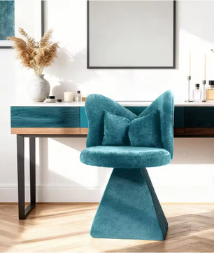 Draaibare Make-up Stoel met Vlinderrug – 360° Vanity Chair PU Leer