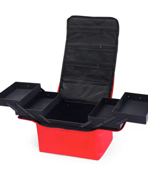 Professionele Make-up Koffer – 4 Laags Organizer met Verstelbare Vakken