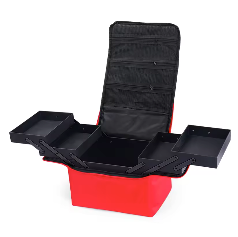 Professionele Make-up Koffer – 4 Laags Organizer met Verstelbare Vakken