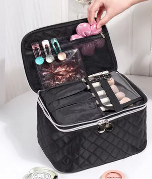 PU Waterdichte Make-up Tas – Grote Toilettas met Handvat