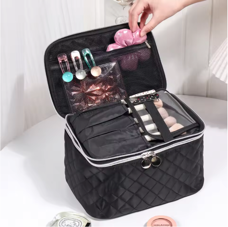 PU Waterdichte Make-up Tas – Grote Toilettas met Handvat