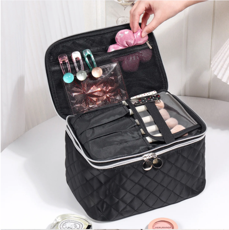 PU Waterdichte Make-up Tas – Grote Toilettas met Handvat
