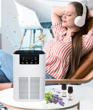Luchtreiniger met HEPA Filter en Aromatherapie – Tegen Rook en Geuren