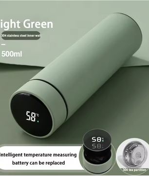 Thermosfles 500ML met LCD Display – RVS Drinkfles Warm/Koud