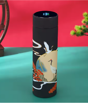 Chinese Stijl Thermosfles met Display – RVS Warm/Koud