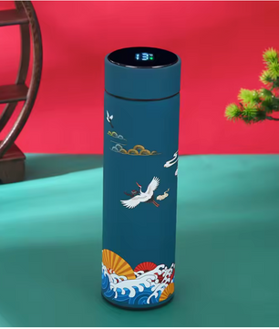Chinese Stijl Thermosfles met Display – RVS Warm/Koud