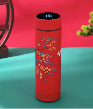 Chinese Stijl Thermosfles met Display – RVS Warm/Koud
