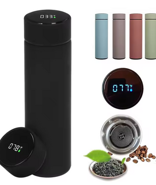 Smart Thermosfles met Display – RVS Outdoor Drinkfles Warm/Koud