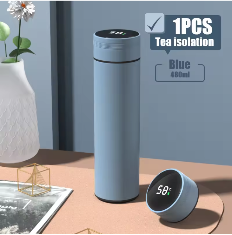Smart Thermosfles met Display – RVS Outdoor Drinkfles Warm/Koud