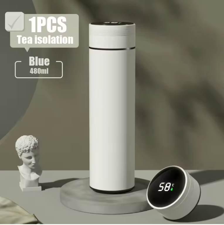 Smart Thermosfles met Display – RVS Outdoor Drinkfles Warm/Koud