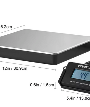 Digitale Pakketweegschaal tot 200 kg – LCD Postweegschaal met Tare Functie