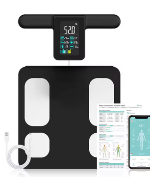 Slimme Lichaamsanalyse Weegschaal – BMI, Vetpercentage en App Koppeling