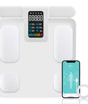 Slimme Lichaamsanalyse Weegschaal – BMI, Vetpercentage en App Koppeling
