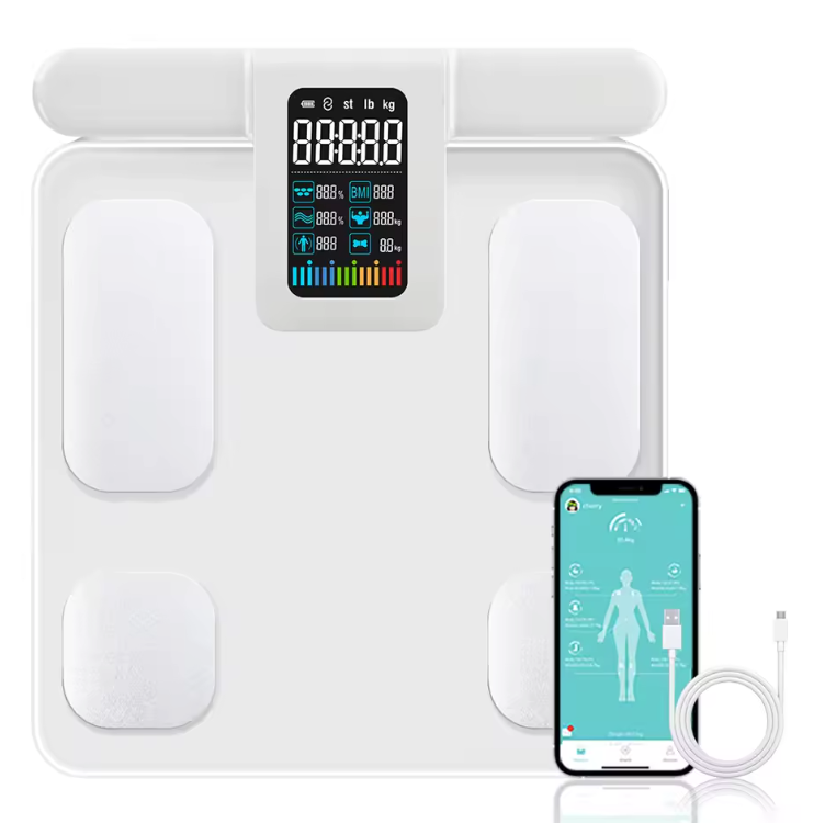 Slimme Lichaamsanalyse Weegschaal – BMI, Vetpercentage en App Koppeling