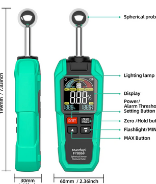 Digitale Vochtmeter – Hout en Muur Vochtigheidsmeter Lekdetector
