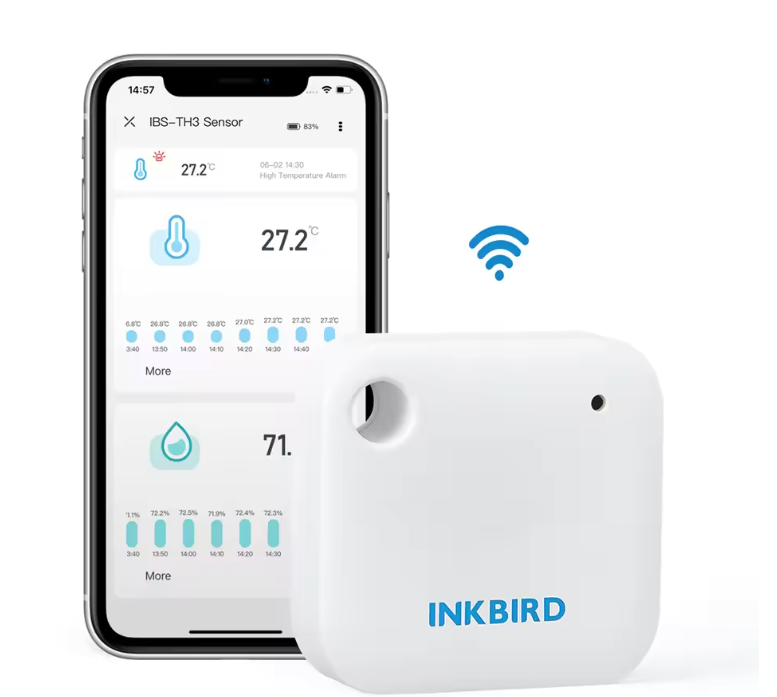 Slimme WiFi Thermometer Hygrometer – Digitale Temp en Vocht Sensor met App