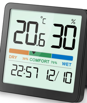 Digitale Hygrometer Thermometer – LCD Binnenklimaat Meter met Comfort Indicator