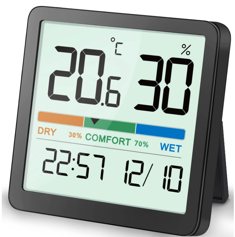 Digitale Hygrometer Thermometer – LCD Binnenklimaat Meter met Comfort Indicator