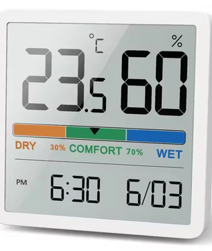 Digitale Hygrometer Thermometer – LCD Binnenklimaat Meter met Comfort Indicator