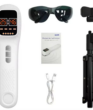 Draadloze Rood Licht Therapie Device – 650nm en 808nm Infrarood Huidverzorging en Spierherstel Apparaat met LCD Display