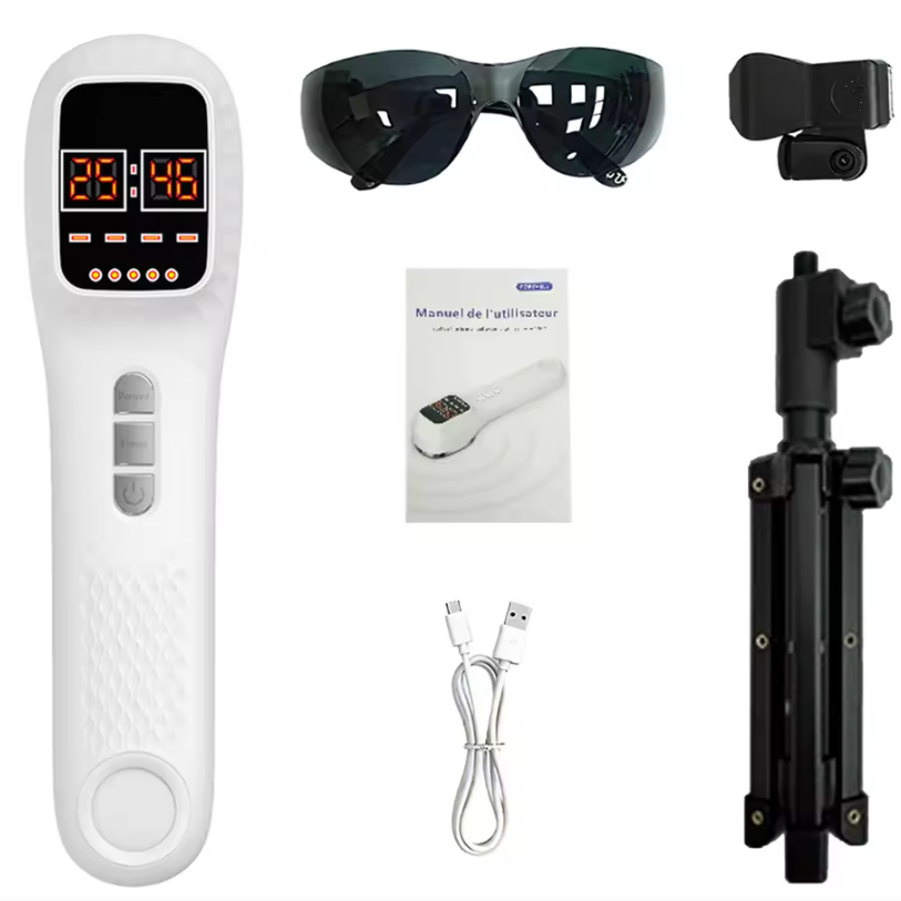 Draadloze Rood Licht Therapie Device – 650nm en 808nm Infrarood Huidverzorging en Spierherstel Apparaat met LCD Display