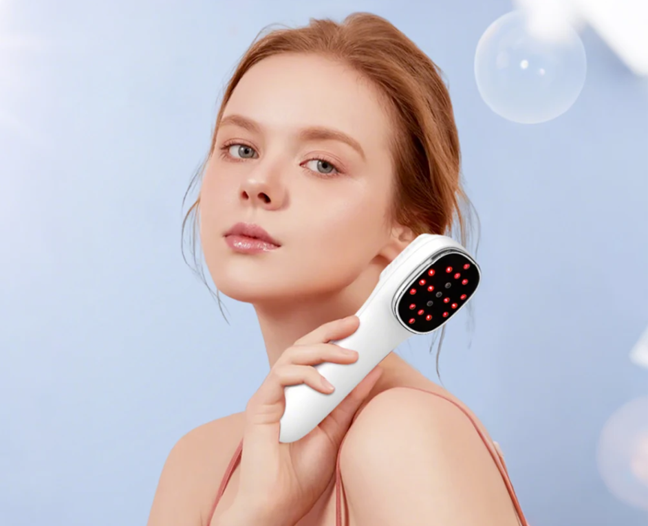 Draadloze Rood Licht Therapie Device – 650nm en 808nm Infrarood Huidverzorging en Spierherstel Apparaat met LCD Display