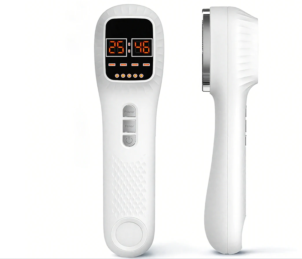 Draadloze Rood Licht Therapie Device – 650nm en 808nm Infrarood Huidverzorging en Spierherstel Apparaat met LCD Display