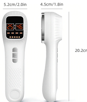 Draadloze Rood Licht Therapie Device – 650nm en 808nm Infrarood Huidverzorging en Spierherstel Apparaat met LCD Display