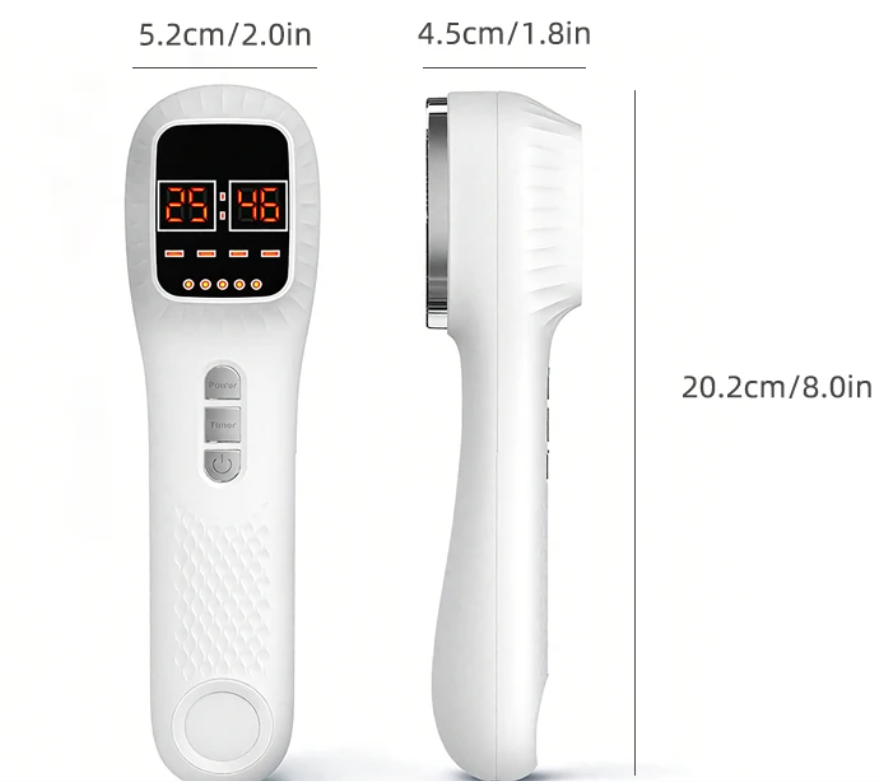 Draadloze Rood Licht Therapie Device – 650nm en 808nm Infrarood Huidverzorging en Spierherstel Apparaat met LCD Display