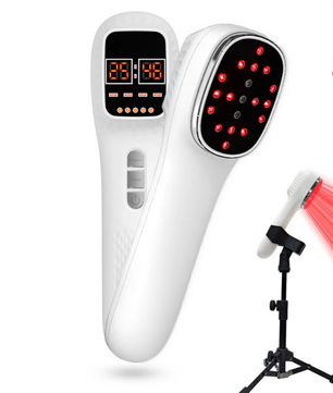 Draadloze Rood Licht Therapie Device – 650nm en 808nm Infrarood Huidverzorging en Spierherstel Apparaat met LCD Display