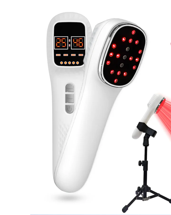 Draadloze Rood Licht Therapie Device – 650nm en 808nm Infrarood Huidverzorging en Spierherstel Apparaat met LCD Display