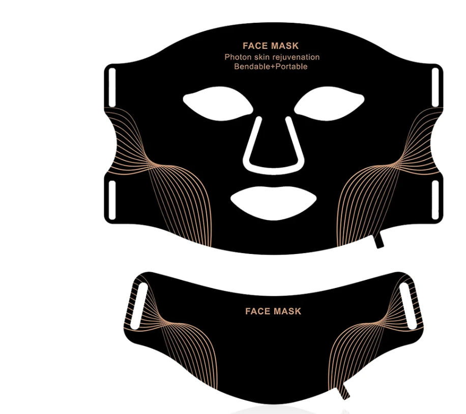 LED Gezichts- en Nekmasker – 7 Kleuren Lichttherapie, Flexibel Siliconen Design, Draadloos en Oplaadbaar