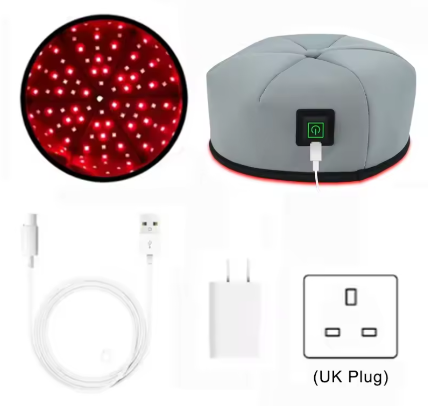 Rood Licht Therapie Cap – LED Hoofdhuid Behandeling voor Haargroei en Ontspanning met 660nm en 830nm Licht