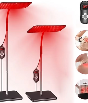 Rood Licht Therapie Paneel – 660nm en 850nm Infrarood Lamp met Timer en Verstelbare Standaard voor Gezicht en Lichaam