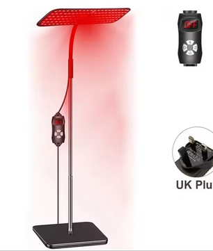 Rood Licht Therapie Paneel – 660nm en 850nm Infrarood Lamp met Timer en Verstelbare Standaard voor Gezicht en Lichaam