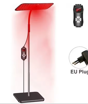 Rood Licht Therapie Paneel – 660nm en 850nm Infrarood Lamp met Timer en Verstelbare Standaard voor Gezicht en Lichaam