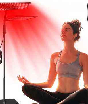 Rood Licht Therapie Paneel – 660nm en 850nm Infrarood Lamp met Timer en Verstelbare Standaard voor Gezicht en Lichaam